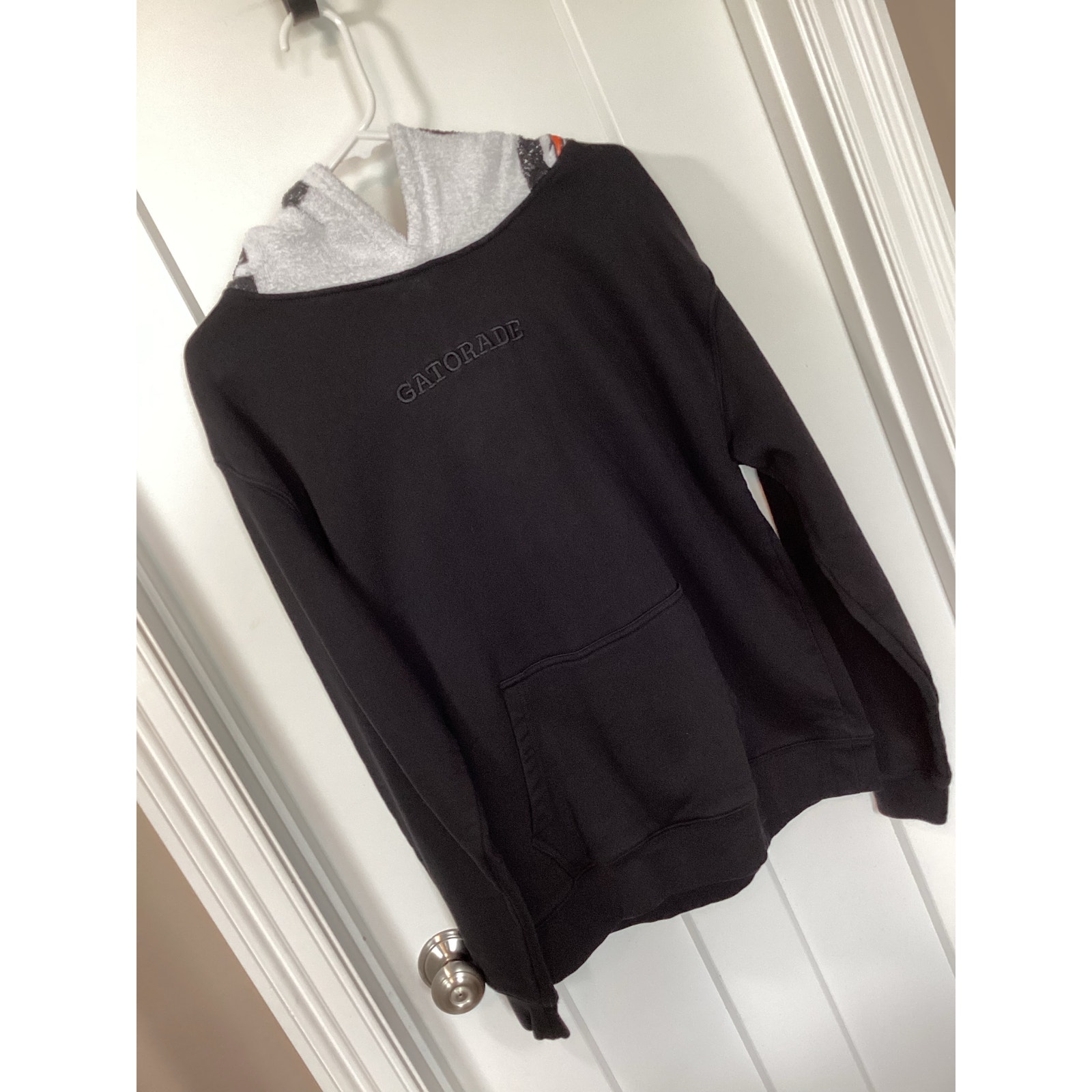 Gatorade Adult Activewear Hooded Pullover Sweatshirt Black Gray Size Medium Rare